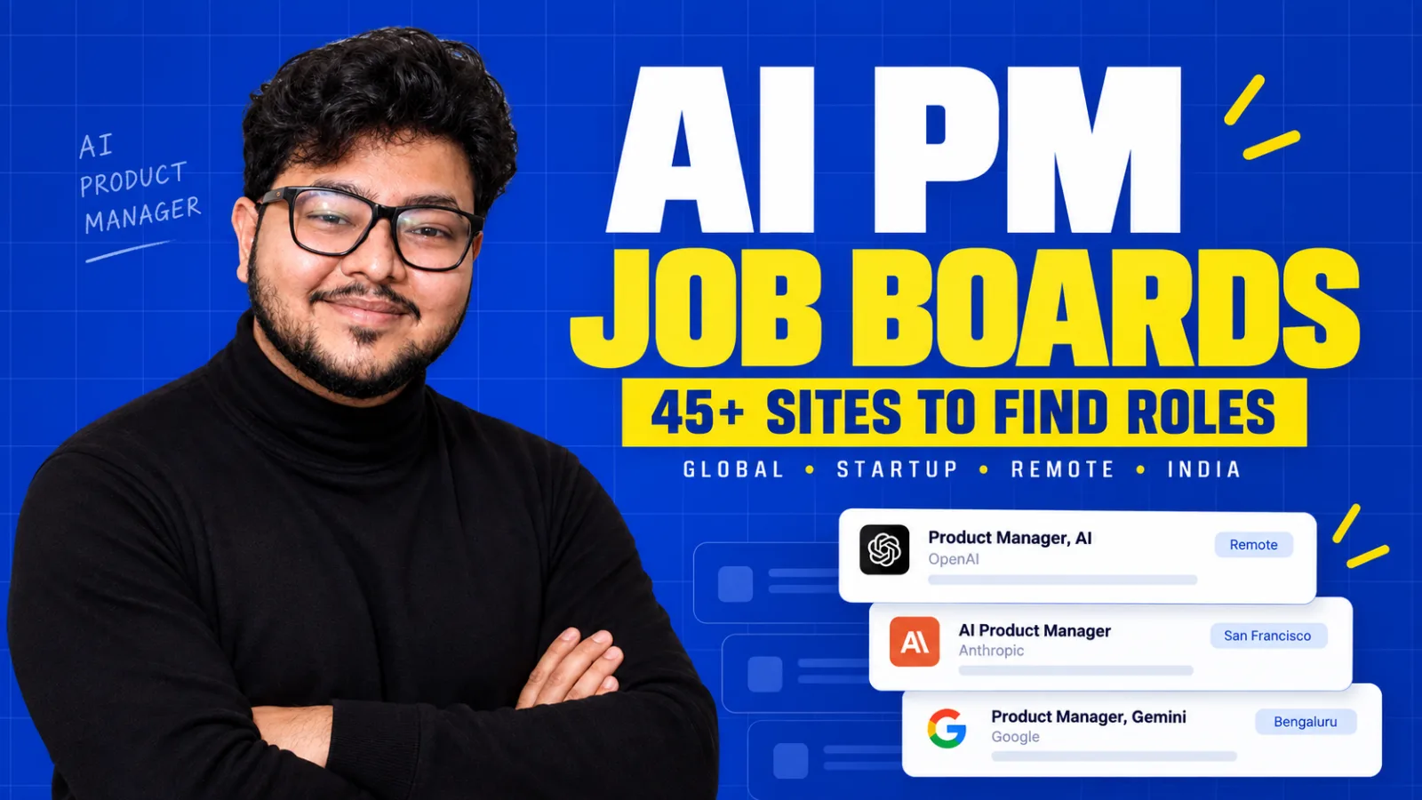 The complete list of job boards for AI Product Manager roles: global, startup, AI, remote, and India