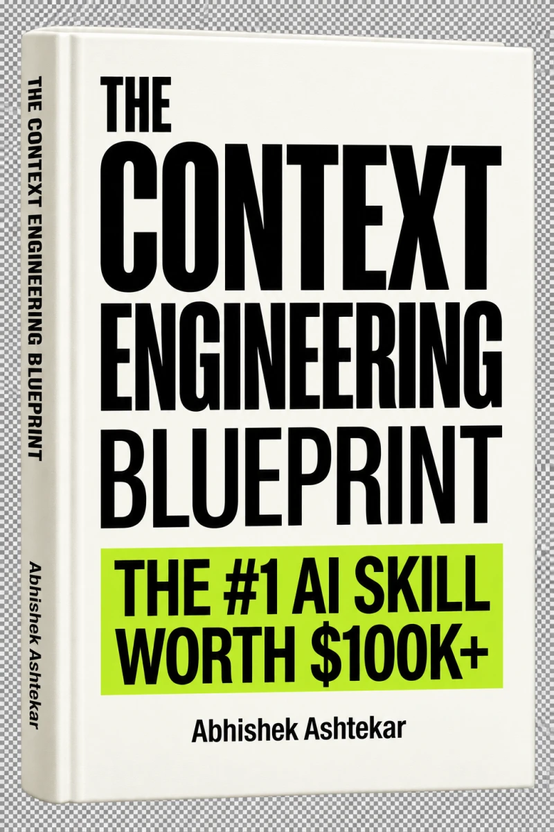 The Context Engineering Blueprint by Abhishek Ashtekar, showing the front cover and matching spine