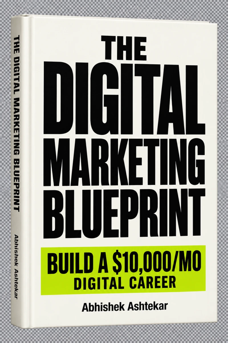 The Digital Marketing Blueprint by Abhishek Ashtekar, showing the front cover and matching spine